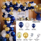 Cifeeo Baby Shower Decorations Macaron White Pink Blue Gold Balloon Arch Kit Wedding Birthday Boy Or Girl Gender Reveal Party Balloon