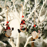 Christmas Gift 9/12Pcs Navidad 2022 New Year Gift Christmas Tree Decorations Gnomes Wooden Pendants Ornaments Xmas Decorations For Home Noel