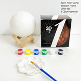 Cifeeo  LED Hand-Painted Moon Lamp Net Red Moon Lamp DIY Graffiti Planet Lamp Bedside Night Lamp Creative Warm Small Ornaments