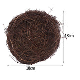 8-20cm Nature Rattan Bird Nest Easter Egg Decoration Prop Artificial Nest for Easter Party Home Garden Decoration DIY Craft