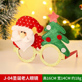 Cifeeo Cartoon Christmas Glasses Xmas Tree Santa Claus Gift Merry Christmas Decor Pendants Happy New Year 2023 Natal Nacidad Favor