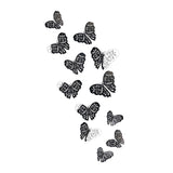 Back to school 12Pcs 3D Hollow Butterfly Wall Sticker for Home Decoration DIY Cake Decor Butterfly Stickers for Wedding Party Room Fridge Decor