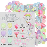 Cifeeo Sky Theme Rainbow Balloon Arch Kit With Star Clouds Moon Sun Girl Children's Birthday Decoration Party Pastel Balloon