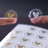 Back To School 200Pcs/Set Bronzing Transparent Sealing Stickers Love Heart Round Gold Silver Black Envelop Candy Bag Lables for Baking Gift DIY