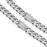 Cifeeo-Silver Cuban Chain Necklace