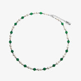 Cifeeo-Stitching Green Beaded Necklace