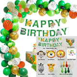 Cifeeo Dinosaur Birthday Decoration Green Balloon Garland Arch Kit Jungle Safari Party Boy Birthday 1 Year 10 Inch Palm Leaves Supplies