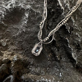 Cifeeo-White Pendant Diamond Necklace