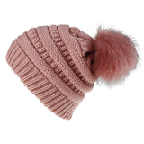 CIFEEO-Wool Ball Wool Hat Ladies