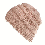 Cifeeo-Stay Warm and Stylish with this Brimless Thermal High Bun Ponytail Winter Beanie Hat!