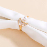 CIFEEO-Pearl Tail Zircon Ring