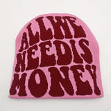 Cifeeo-Y2K Letter Pattern Thermal Knit Hat - Trendy, Coldproof Winter Beanie