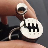 Cifeeo-1pc Creative Car Gear Box Keychain, Six-Speed Manual Shift Gear Key Chain Car Refitting Metal Pendant Car Key Ring
