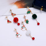 CIFEEO-Fun Christmas Snowman Shaped Earrings