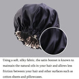 Cifeeo-Satin Bonnet Silk Bonnet Hair Bonnet For Sleeping Satin Bonnet For Hair Bonnets For Women Silk Bonnet For Natural Hair Luxury Shower Cap For Women