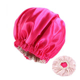 Cifeeo-Satin Bonnet Silk Bonnet Hair Bonnet For Sleeping Satin Bonnet For Hair Bonnets For Women Silk Bonnet For Natural Hair Luxury Shower Cap For Women