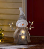 🔥Christmas Gift 🎁Indoor/Outdoor Holiday Lighted Woodland Snowman Statue