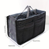 Cifeeo-Purse Insert Storage Bag, Versatile Travel Organizer Bag Insert Cosmetic Bag With Multi-Pockets