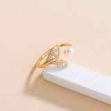 CIFEEO-Pearl Tail Zircon Ring