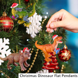 2022 Christmas Dinosaur Flat Pendants Acrylic Xmas Tree Ornaments