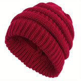 Cifeeo-Stay Warm and Stylish with this Brimless Thermal High Bun Ponytail Winter Beanie Hat!