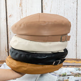 CIFEEO-Pu Leather Square Buckle Hat