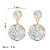CIFEEO-Marble Geometric Earrings