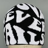 Cifeeo-1pc Y2K Knitted Jacquard Letter LOVE Hip-hop Hat For Outdoor Sports To Keep Warm