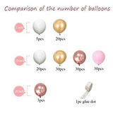 Graduation Gift 138Pcs Pink Balloons Arch Kit Shiny Metallic Rose Gold &amp; Chrome Gold Latex Balloons Perfect for Birthday Party Bridal Baby Shower Wedding Party Decorations (Gold)