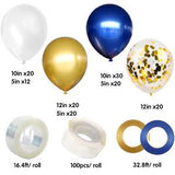 Navy Blue Gold Balloon Garland Arch Kit 146pcs Royal Blue Gold White Balloons for Graduation Birthday Party Baby Shower Decoration