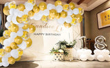 120pcs White Gold Balloon Garland Arch Kit 5 Inch 10 Inch 12 Inch White Gold Confetti Balloons Set for Birthday Baby Shower Wedding Party Children&#39;s Day Decorations
