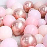 Graduation Gift 138Pcs Pink Balloons Arch Kit Shiny Metallic Rose Gold &amp; Chrome Gold Latex Balloons Perfect for Birthday Party Bridal Baby Shower Wedding Party Decorations (Gold)