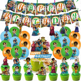 Graduation Gift kids party supplies decorations Balloons Banner Swirls Cake top Backdrop