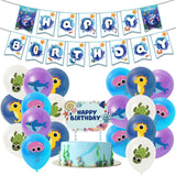 Ocean theme birthday party decorations , ocean party decorations Set includes ocean happy birthday banner ,ocean cake topper, ocean balloons, under the sea birthday decorations for ocean birthday party decorations