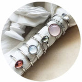 7-19pcs Silver Star Moon Knuckle Ring Set for Women Girls Vintage Stackable Midi Finger Rings Set