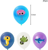 Ocean theme birthday party decorations , ocean party decorations Set includes ocean happy birthday banner ,ocean cake topper, ocean balloons, under the sea birthday decorations for ocean birthday party decorations