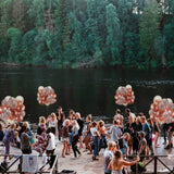 60 PCS Dandy Decor Rose Gold Balloons + Confetti Balloons w/ Ribbon | Rosegold Balloons for Parties | Bridal &amp; Baby Shower Balloon Decorations | Latex Party Balloons | Graduation, Engagement, Wedding