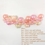 Rose Gold Balloon Arch Garland Kit Clear Premium Latex Balloons Wedding Bridal Baby Shower Birthday Bachelorett Party Decor