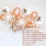 Rose Gold Balloon Arch Garland Kit Clear Premium Latex Balloons Wedding Bridal Baby Shower Birthday Bachelorett Party Decor