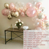 Rose Gold Balloon Arch Garland Kit Clear Premium Latex Balloons Wedding Bridal Baby Shower Birthday Bachelorett Party Decor