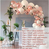 Rose Gold Balloon Arch Garland Kit Clear Premium Latex Balloons Wedding Bridal Baby Shower Birthday Bachelorett Party Decor