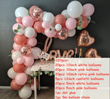 Rose Gold Balloon Arch Garland Kit Clear Premium Latex Balloons Wedding Bridal Baby Shower Birthday Bachelorett Party Decor