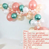 Rose Gold Balloon Arch Garland Kit Clear Premium Latex Balloons Wedding Bridal Baby Shower Birthday Bachelorett Party Decor