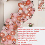 Rose Gold Balloon Arch Garland Kit Clear Premium Latex Balloons Wedding Bridal Baby Shower Birthday Bachelorett Party Decor