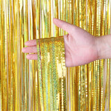 Party Backdrop Curtain Metallic Foil Fringe Shimmer Backdrop Birthday Wedding Party Wall Decoration Photo Zone Backdrop