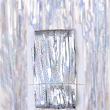 Party Backdrop Curtain Metallic Foil Fringe Shimmer Backdrop Birthday Wedding Party Wall Decoration Photo Zone Backdrop