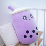 real-life bubble tea plush toy stuffed food milk tea soft doll boba fruit tea cup pillow cushion kids toys birthday gift