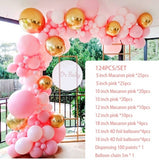 141pcs Macaron Balloon Garland Birthday Party Decor Kids Baby Shower Ballon Arch Wedding Party Globos Oh Baby Wood Wall Sticker