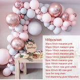 141pcs Macaron Balloon Garland Birthday Party Decor Kids Baby Shower Ballon Arch Wedding Party Globos Oh Baby Wood Wall Sticker