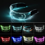 LED Glasses EL Wire Neon Party Luminous LED Glasses Light Up Glasses Rave Costume Party Decor DJ SunGlasses Halloween Decoration1209